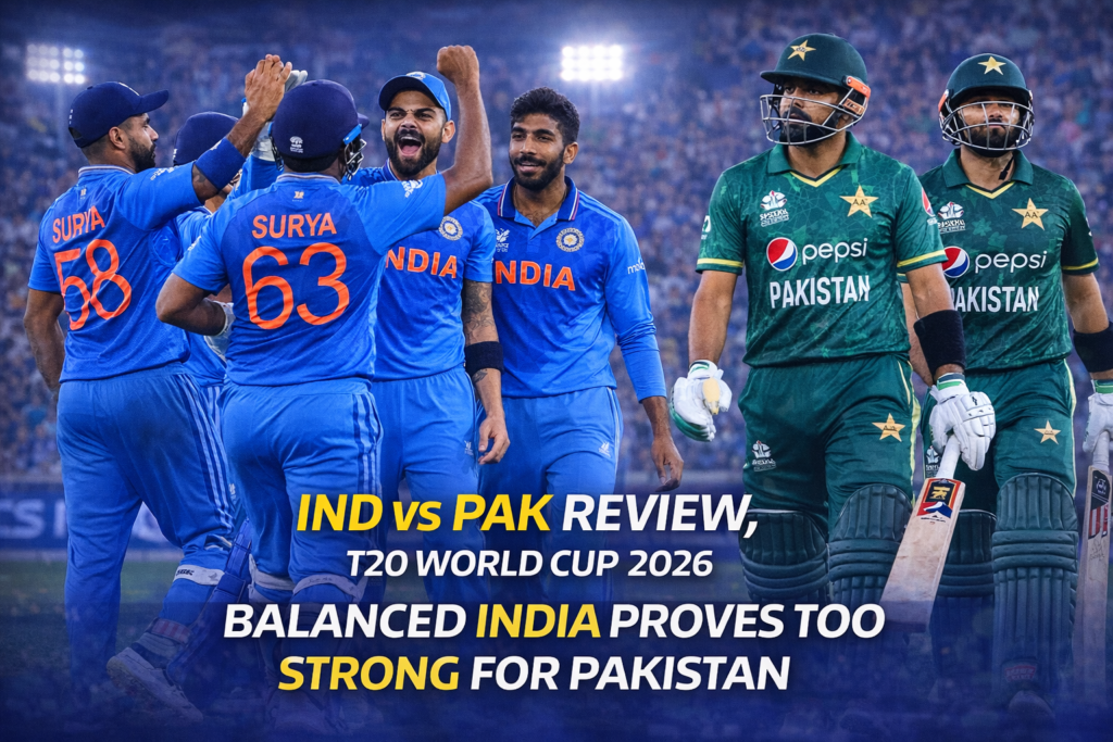 IND vs PAK Review, T20 World Cup 2026: Balanced India Proves Too Strong for Pakistan
